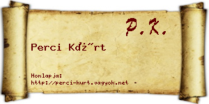 Perci Kürt névjegykártya
